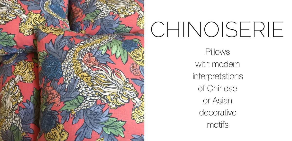 Chinese Temple Lumbar Pillow Cover Chinoiserie Pagoda Asian Lumbar Pillow  12x16, 12x20, 14x20, 14x22, 14x36, 15x30 