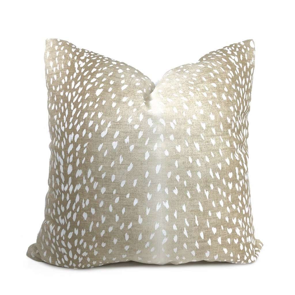 18x18 Fawn Pillow Cover / 18x18 Beige pillow / 18x18 accent pillow / 18x18  white throw pillow / 18x18 pillow / 18x18 couch pillow case