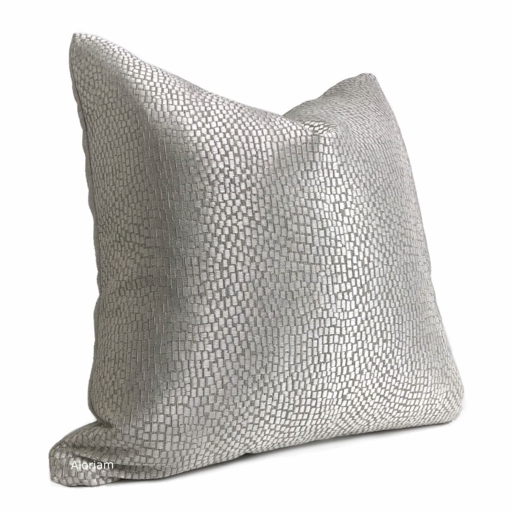 Silver sales metallic pillows