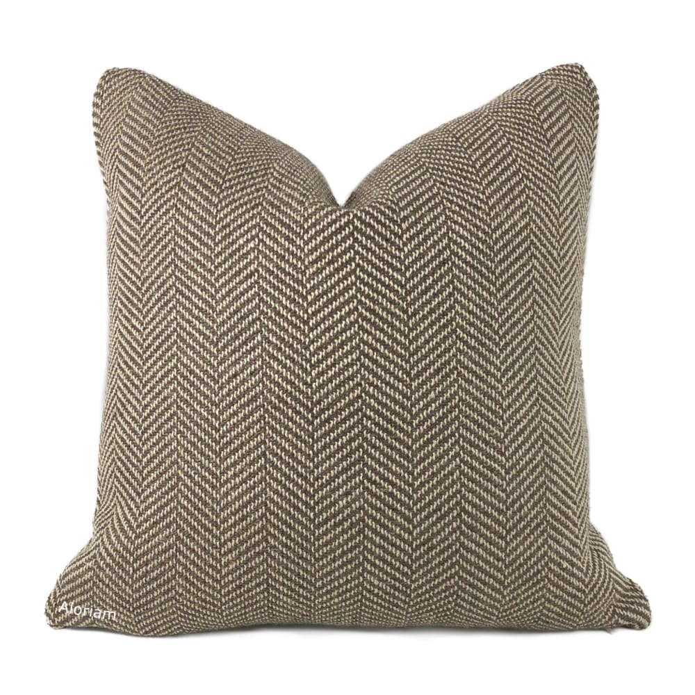 Osborne & Little Fabric buy - Chartreuse and Tan Herringbone Pattern Decorative Lumbar Pillow Cover