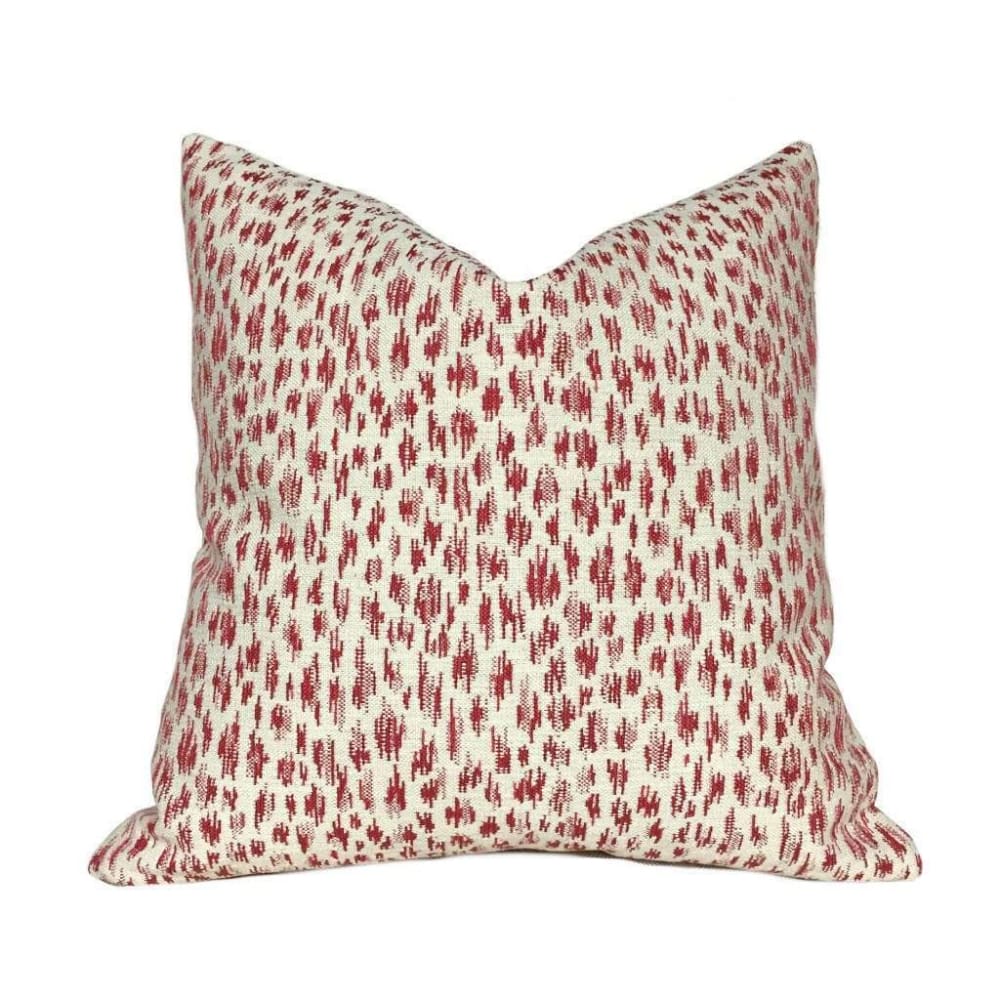 Upholstery Spotted Pattern 18x18 Pillow Cover - Pink, Red, Gray