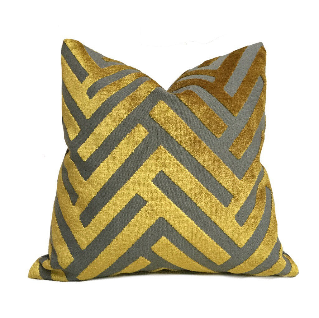 Zinnia outlet Pillow Cover in Goldenrod, Designer Pillow Covers, Decorative Pillows