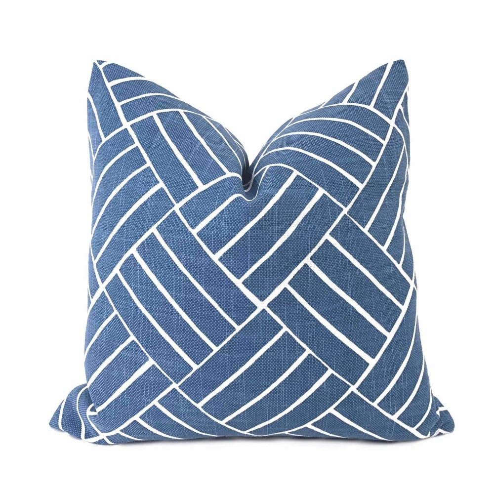 HC Monogram Lulu DK Gaston Navy Blue White Diamond Tile Pillow Cover –  Aloriam