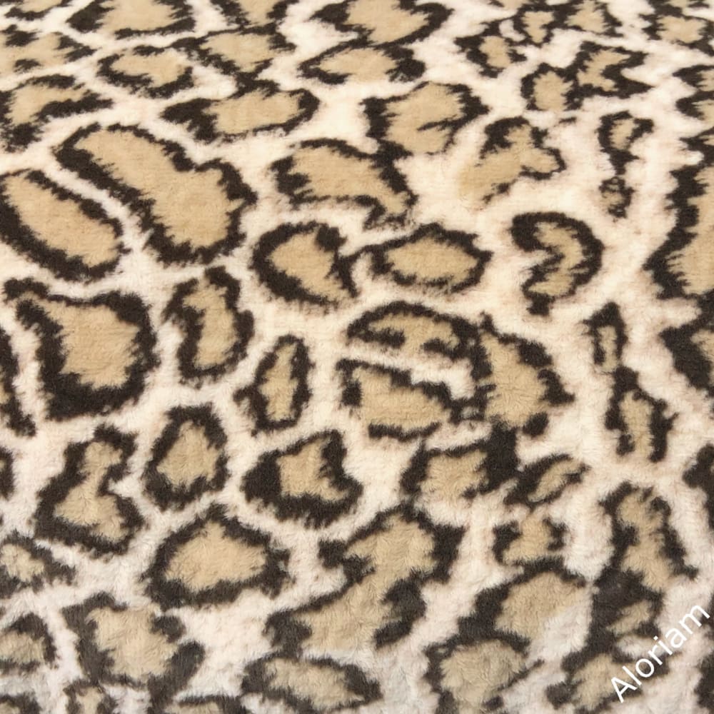 Cream Leopard Print Fabric