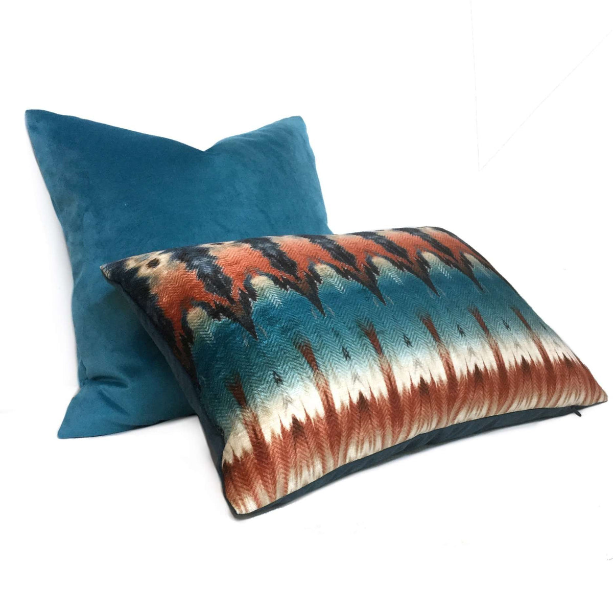 MEZZO Decorative Pillow Cover Spa Blue Velvet Pillow Linen Pillow