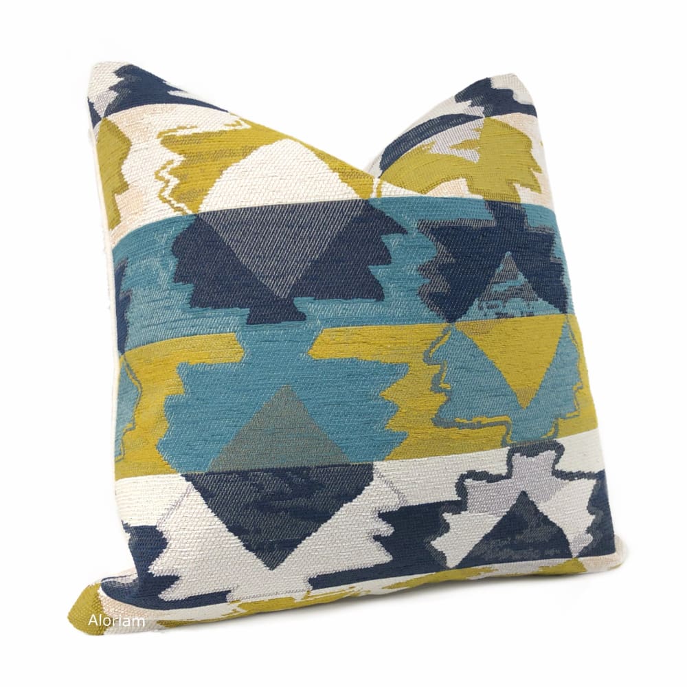 Mustard and outlet teal pillows