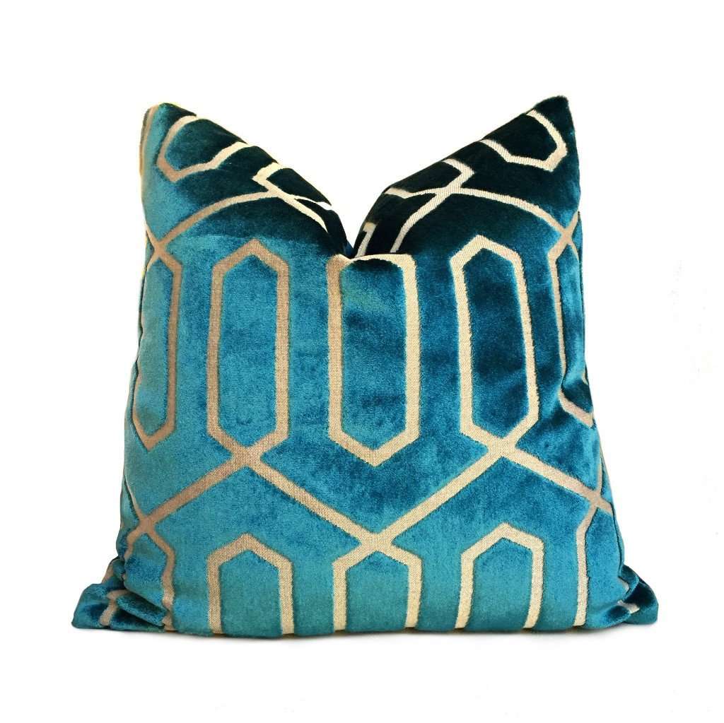 Robert Allen Fabric Decorative Throw selling Pillow Cover - Luv-Turquoise - 18x18