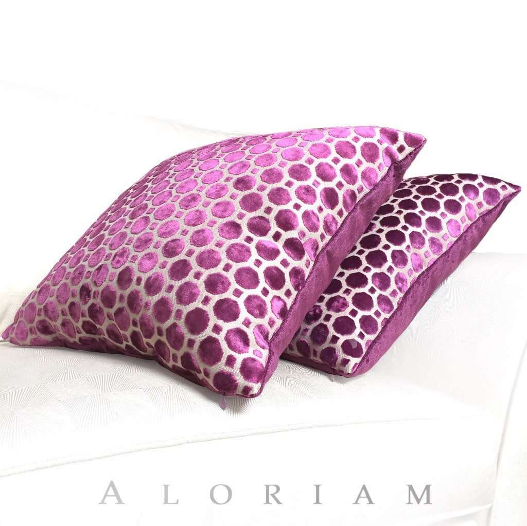 Magenta Red Decorative Pillow, Polyester Pillow Case and Insert, 20x12 Throw  Pillow, Magenta Throw Pillow, Throw Pillows for Bed 