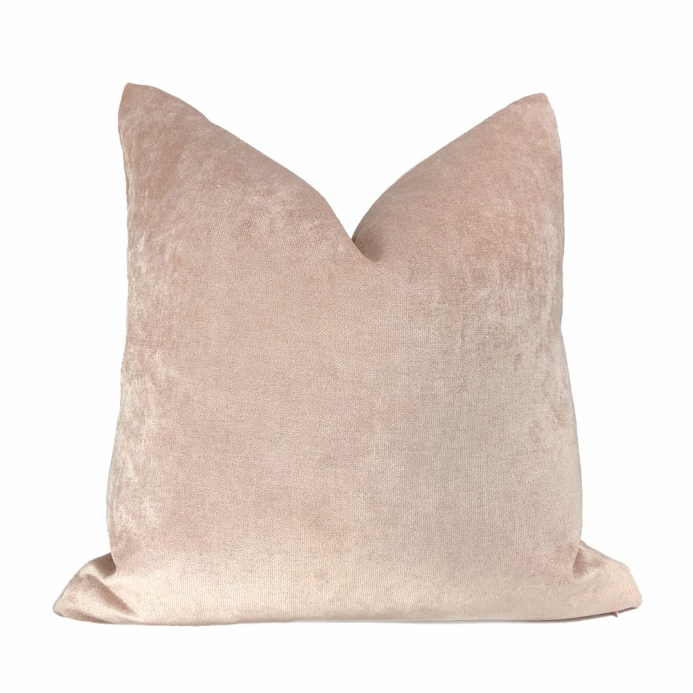 Rose Blush Pink Chenille Pillow Cover