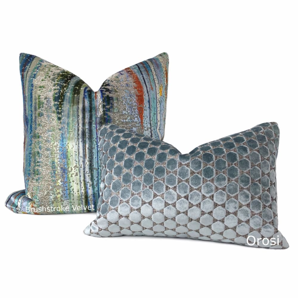 Gucci Brushstrokes Pillow - Blue — Benton Art & Design