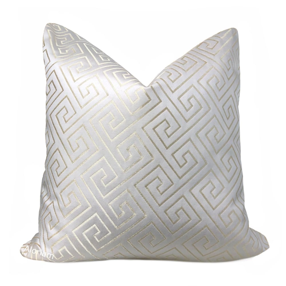 Gold greek key discount pillow