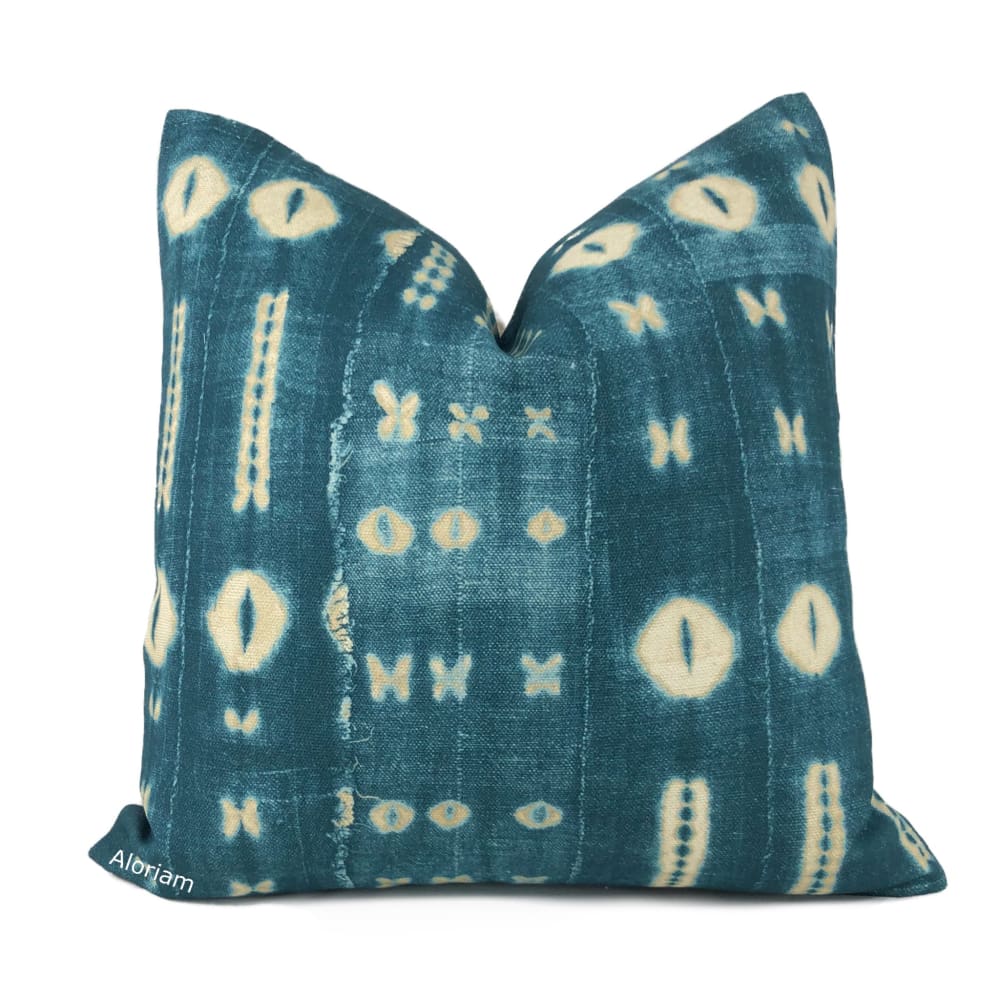 Blue batik outlet pillows