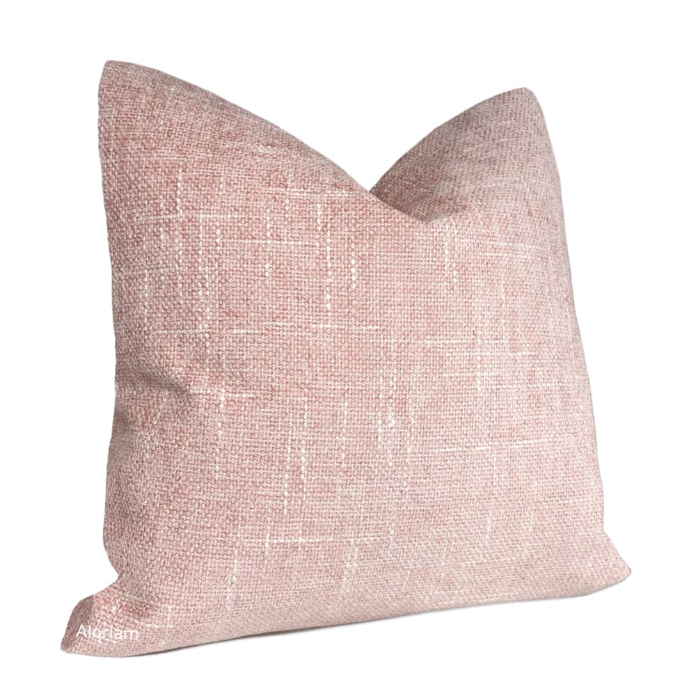 Bailey Blush Pink Tweed Textured Pillow Cover - Aloriam