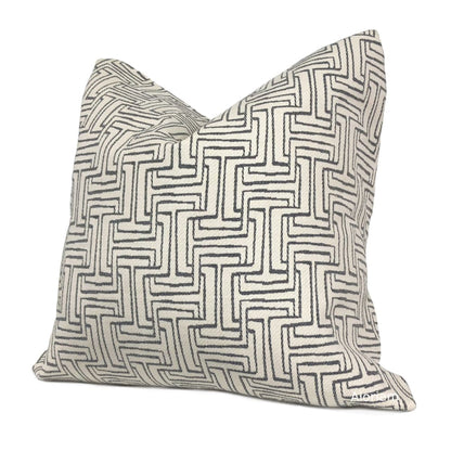 Carson Cream Gray Maze Pillow Cover - Aloriam