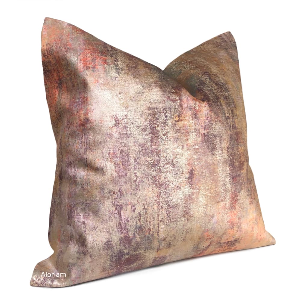 Circe Rose Gold Sunset Velvet Pillow Cover - Aloriam