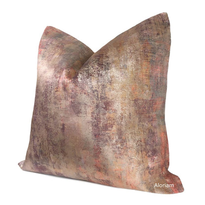 Circe Rose Gold Sunset Velvet Pillow Cover - Aloriam