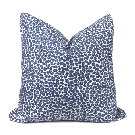 Conan Blue & White Leopard Print Pillow Cover - Aloriam