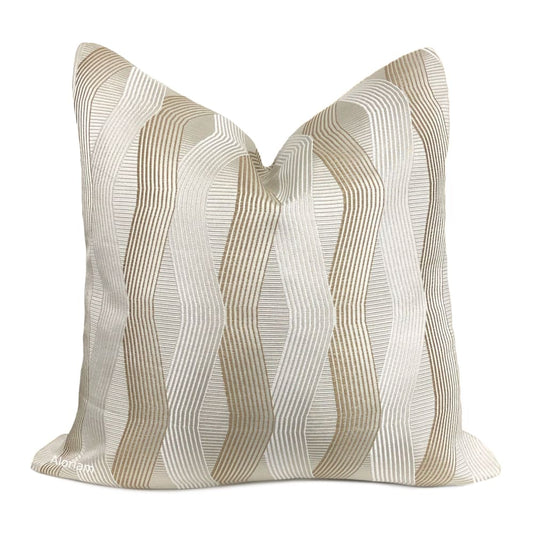 Days Grace Pearl Bronze Ribbon Pillow Cover - Aloriam