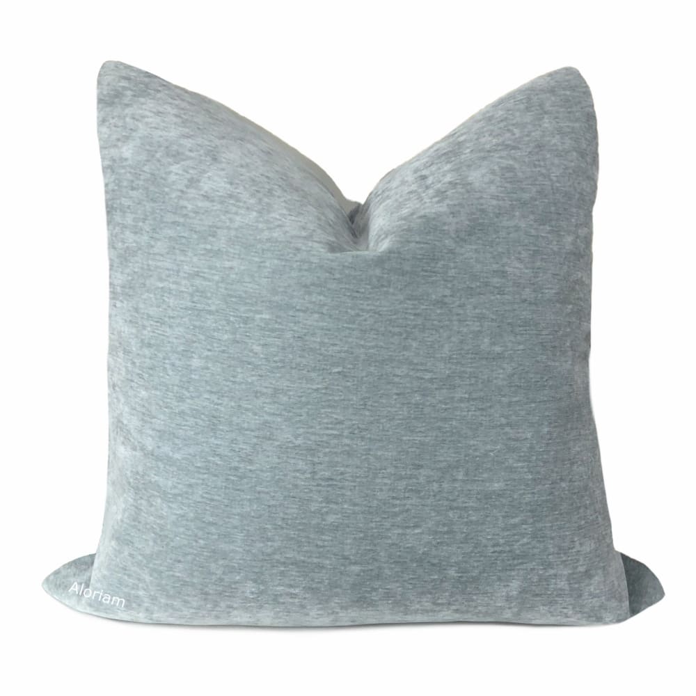 Dynasty Duck Egg Blue Chenille Pillow Cover - Aloriam