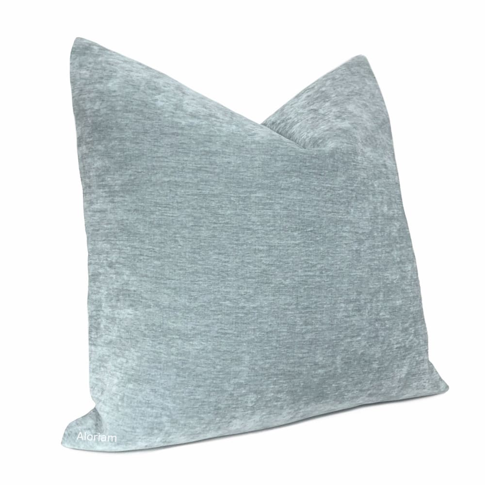 Dynasty Duck Egg Blue Chenille Pillow Cover - Aloriam