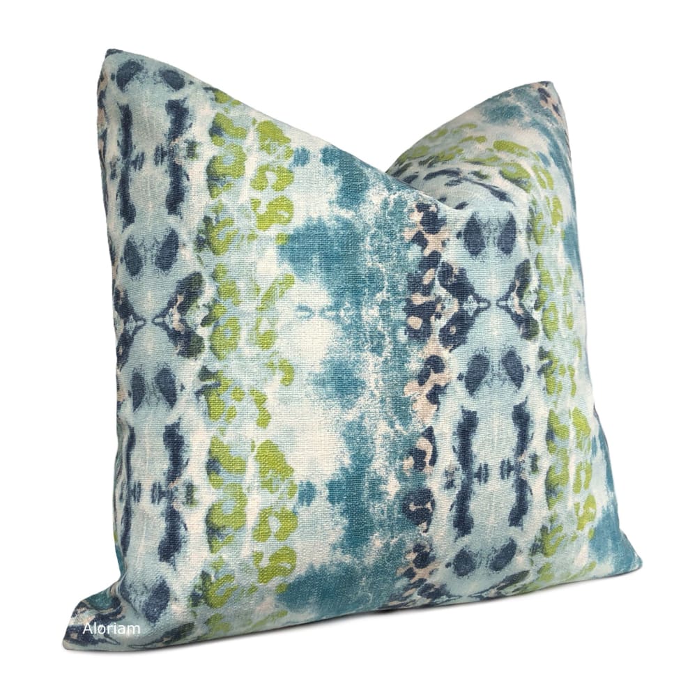 Eidele Blue Green Teal Abstract Print Pillow Cover - Aloriam