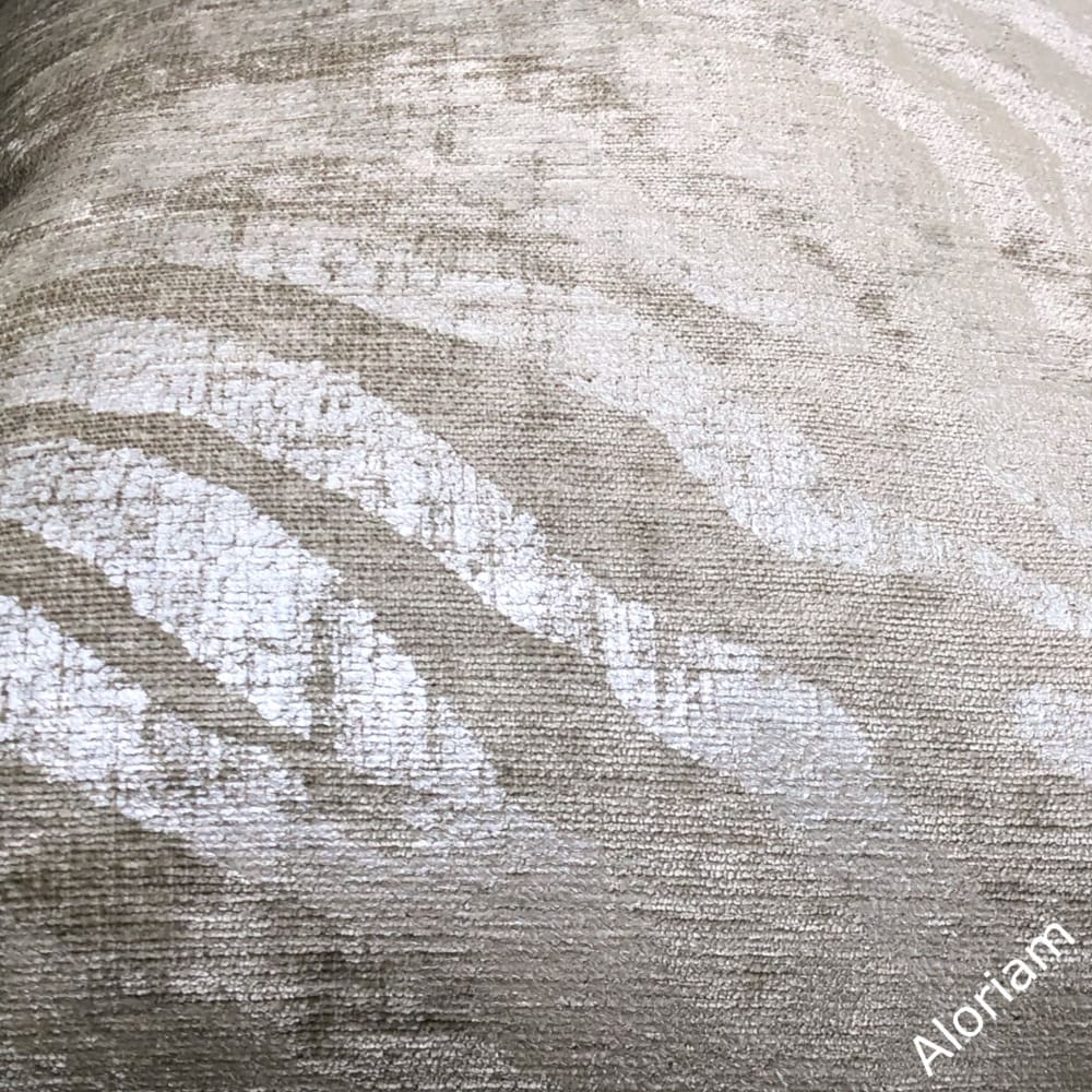 Electra Silver Taupe Tiger Stripe Chenille Pillow Cover - Aloriam