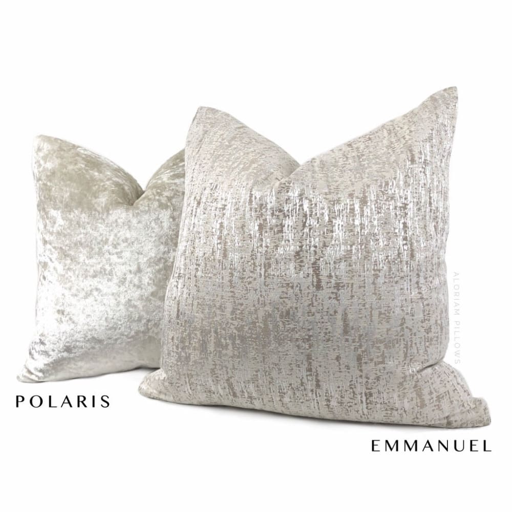 Emmanuel Pearl Ecru Modern Texture Pillow Cover - Aloriam