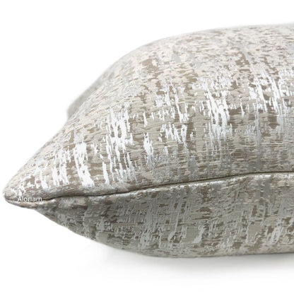 Emmanuel Pearl Ecru Modern Texture Pillow Cover - Aloriam