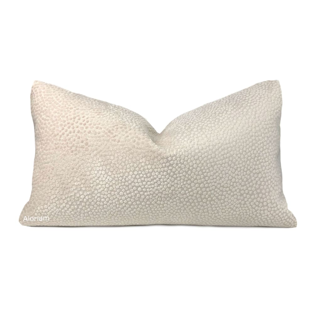 Esme Ecru Velvet Dots Pillow Cover - Aloriam