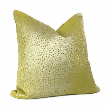 Geko Chartreuse Green Lizard Texture Pillow Cover - Aloriam