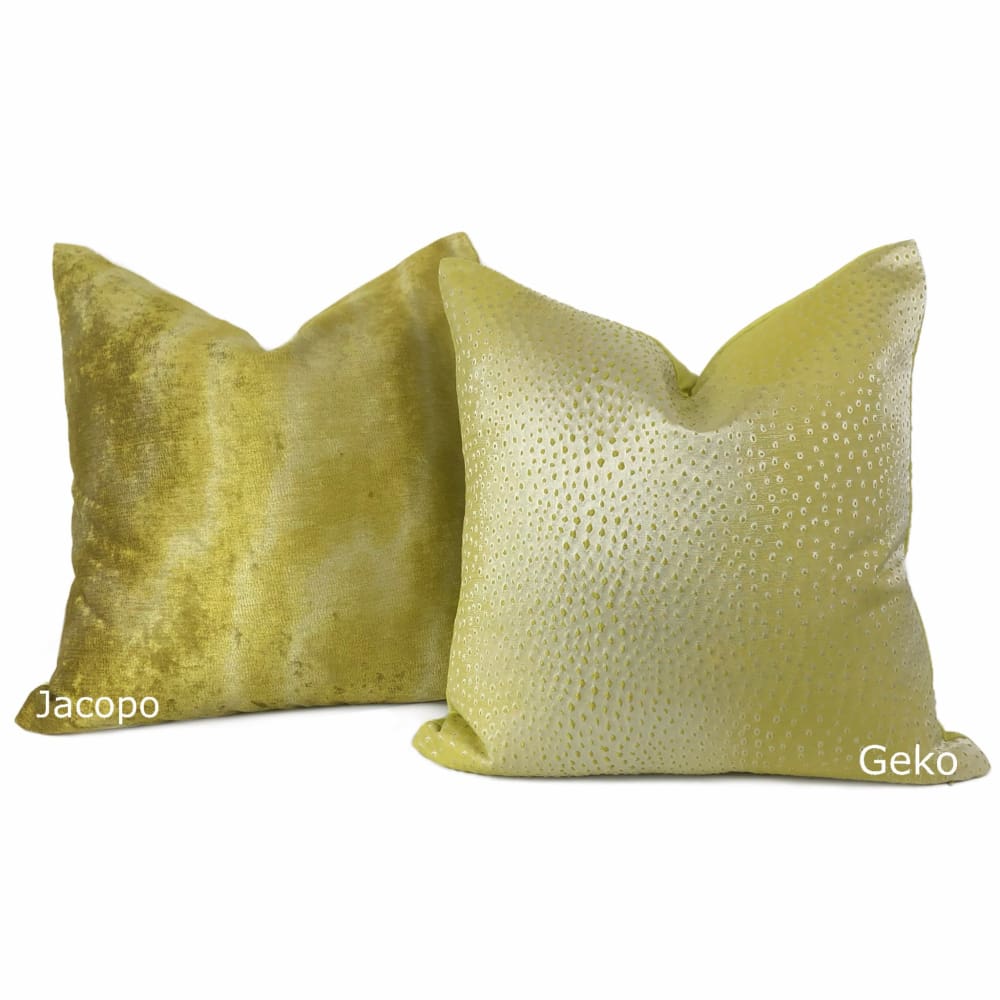 Geko Chartreuse Green Lizard Texture Pillow Cover - Aloriam