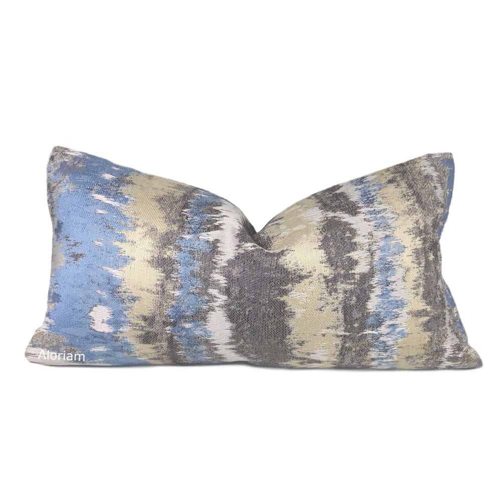 Jorvik Blue Gray Cream Abstract Pillow Cover - Aloriam