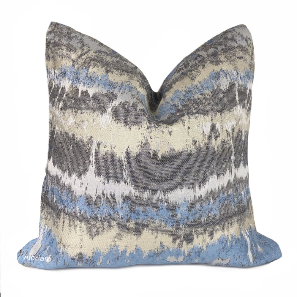 Jorvik Blue Gray Cream Abstract Pillow Cover - Aloriam