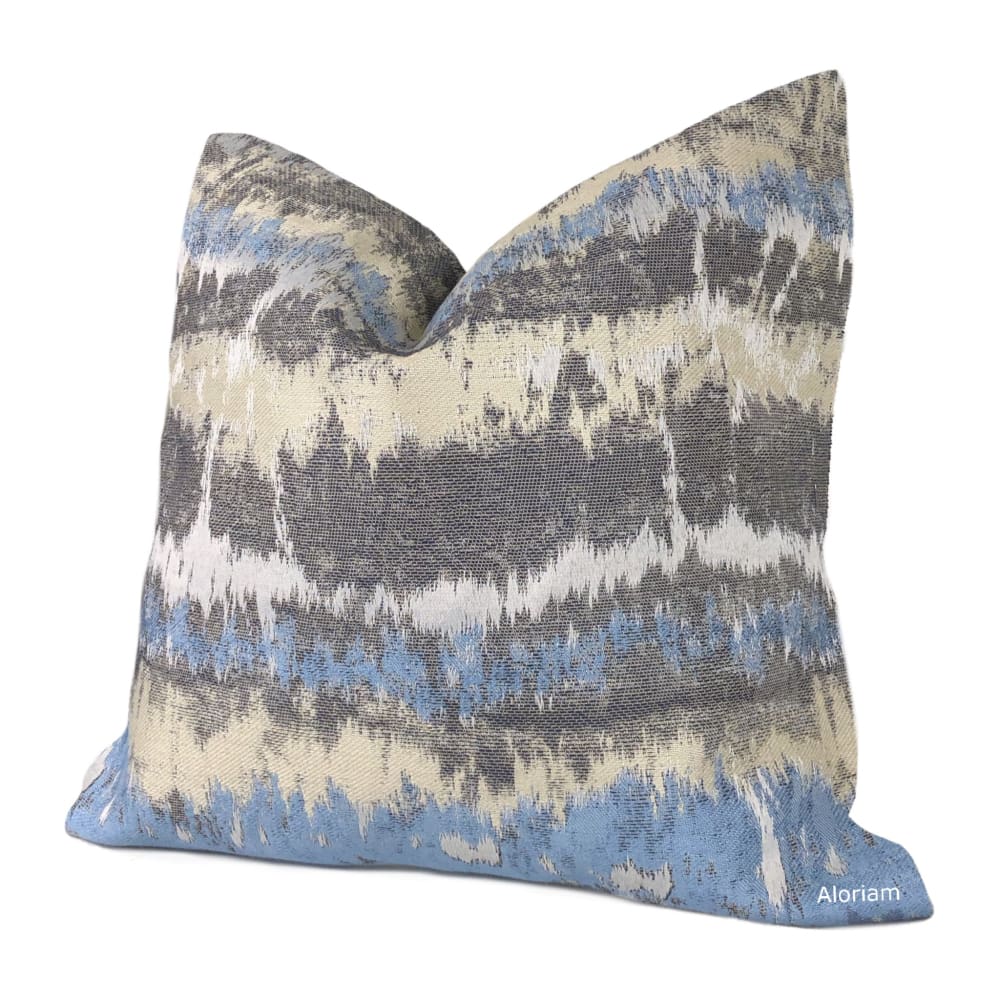 Jorvik Blue Gray Cream Abstract Pillow Cover - Aloriam