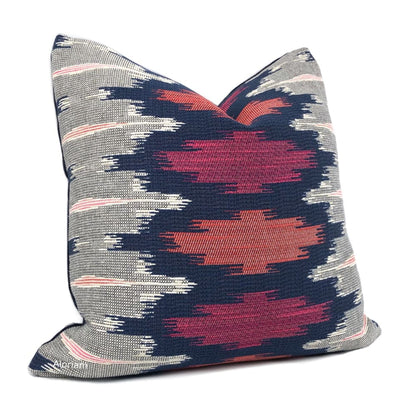 Justina Blakeney Jungalow Navy Blue Pink Geo Boho Chic Pillow Cover - Aloriam