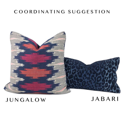 Justina Blakeney Jungalow Navy Blue Pink Geo Boho Chic Pillow Cover - Aloriam