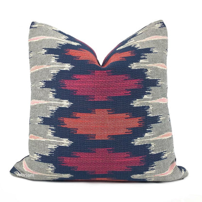 Justina Blakeney Jungalow Navy Blue Pink Geo Boho Chic Pillow Cover - Aloriam