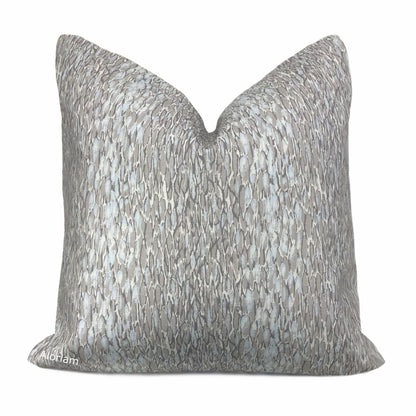 Kravet Chromis Metal Gray Blue Abstract Linen Pillow Cover - Aloriam