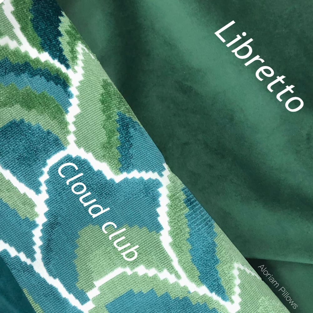 Libretto Pine Green Microfiber Velvet Pillow Cover - Aloriam