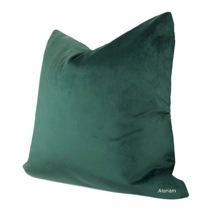 Libretto Pine Green Microfiber Velvet Pillow Cover - Aloriam