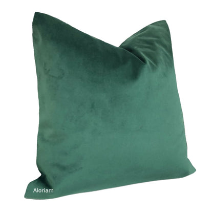 Libretto Pine Green Microfiber Velvet Pillow Cover - Aloriam