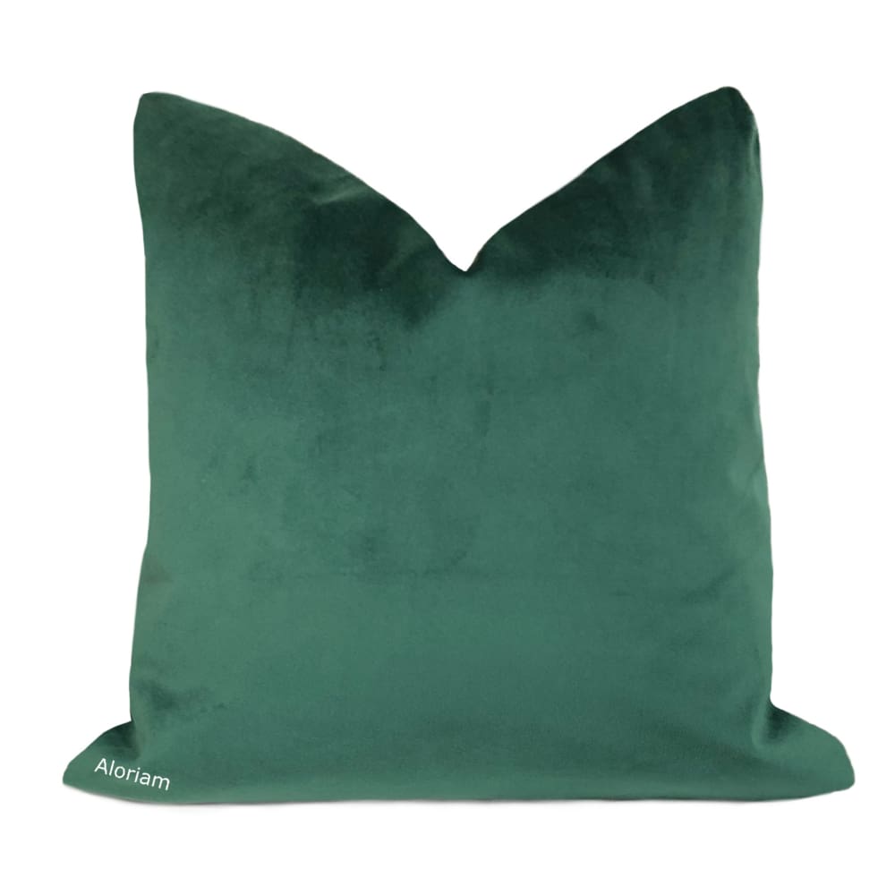 Emerald green velvet lumbar pillow best sale