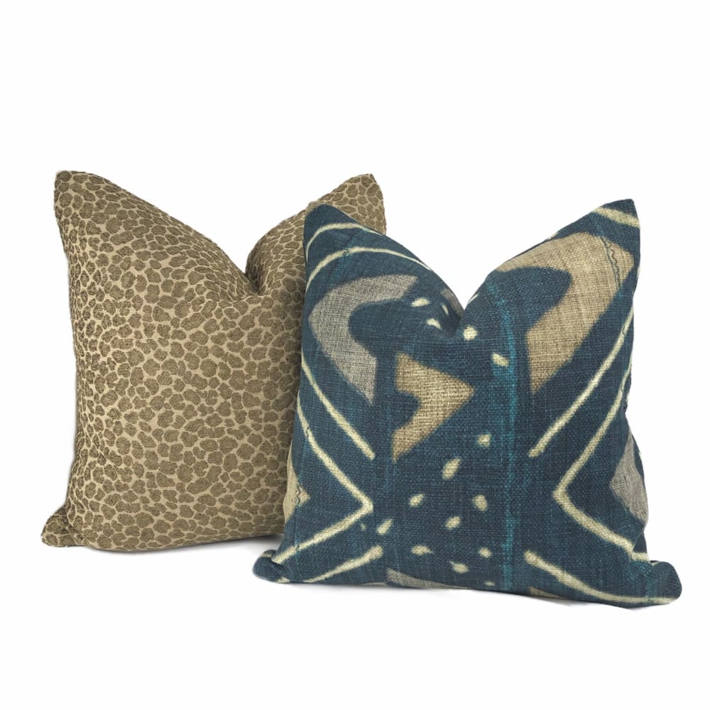 Niobe Brown Leopard Spots Chenille Pillow Cover - Aloriam