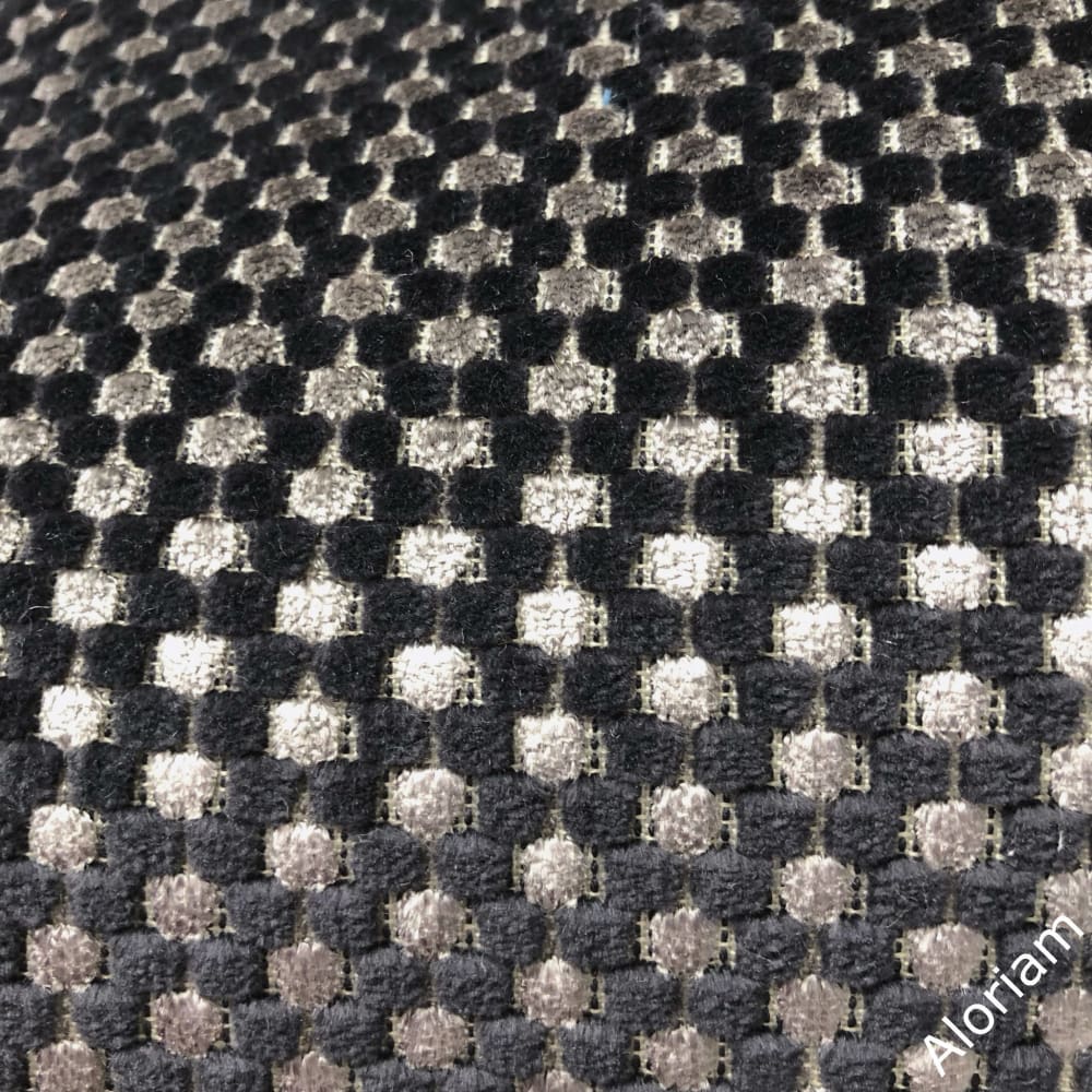 Oscar Black Gray Velvet Dots Pillow Cover - Aloriam