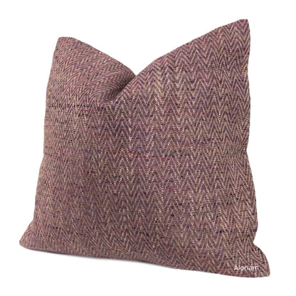 Pindler Beringer Purple Beige Texture Herringone Pillow Cover - Aloriam