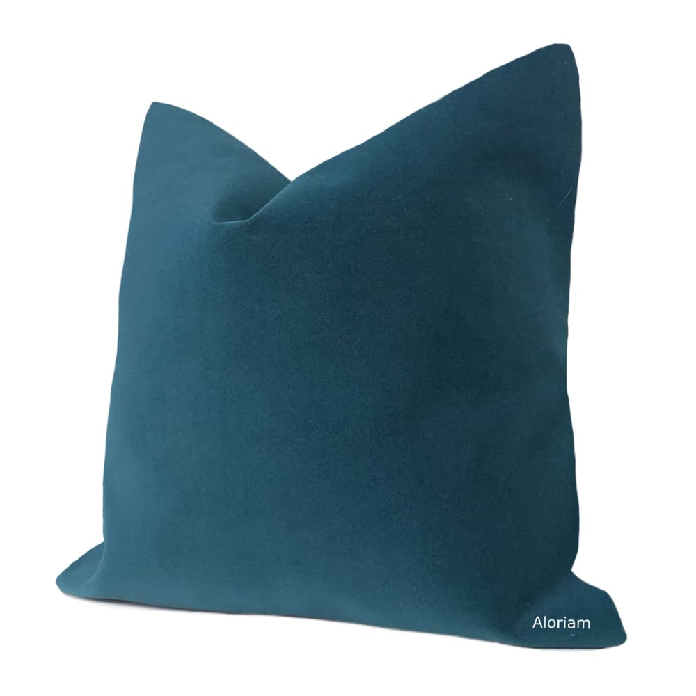 Solid Teal Forever Velvet Pillow Cover - Aloriam