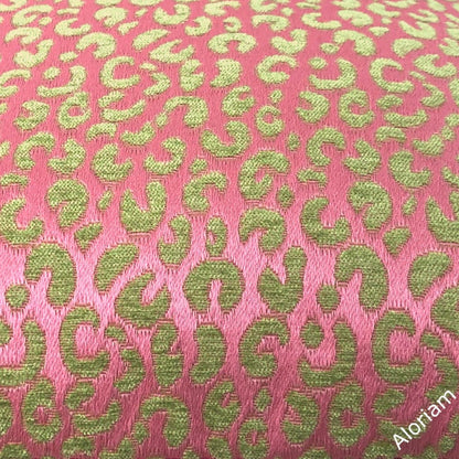 Thandi Pink & Lime Green Leopard Spot Pillow Cover - Aloriam