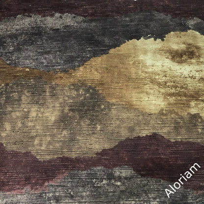 Travertine Gray Brown Purple Digital Print Velvet Pillow Cover - Aloriam