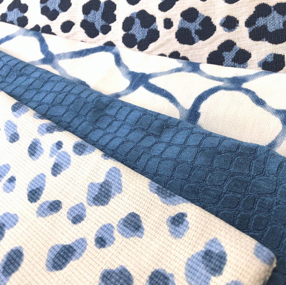 Vega Light Blue & White Leopard Spot Pillow Cover - Aloriam