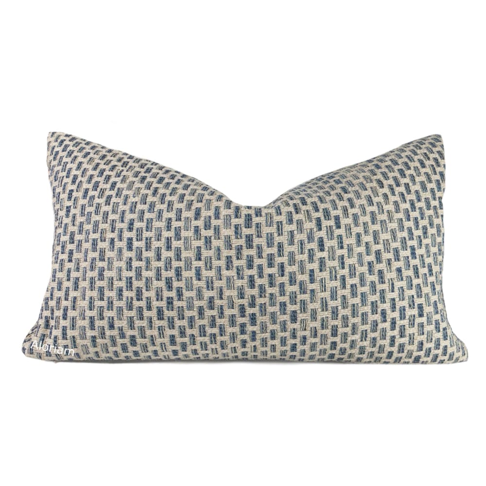 Walden Blue Green Beige Blocks Pillow Cover - Aloriam